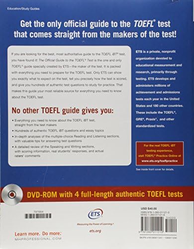 The Official Guide to the TOEFL Test with DVD-ROM, Fifth Edition by Educational Testing Service