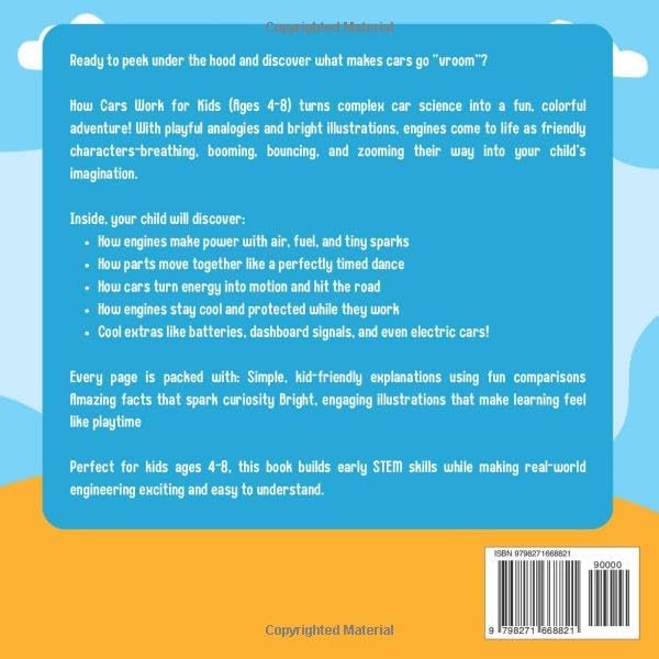 How Cars Work for Kids 4-8: All About Car Engines! A Fun and Simple Illustrated Guide for Curious Kids to Learn the Science and Physics of How Things Work | Educational Car Book for Kids by Joseph Rhoades