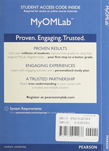 NEW MyLab Operations Management with Pearson eText -- Access Card -- for Operations Management, Flexible Version by Jay Heizer