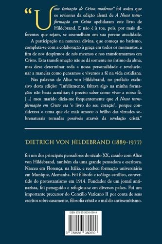 A nossa transformação em Cristo [paperback] by Dietrich von Hildebrand