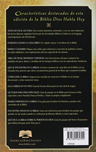 Santa Biblia Dios Habla Hoy (Spanish Edition) by American Bible Society