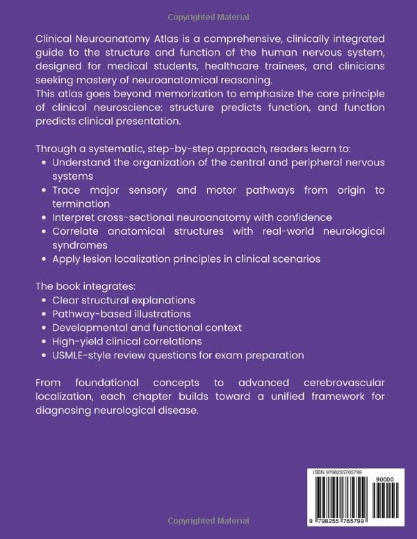 Clinical Neuroanatomy Atlas: Structures, Systems, and Syndromes with Pathway Illustrations and USMLE-Style Review by Alessandro Martinell MD