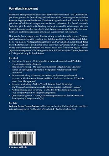 Operations Management: Auftragserfüllung bei Sach- und Dienstleistungen (German Edition) by Thomas Grabner
