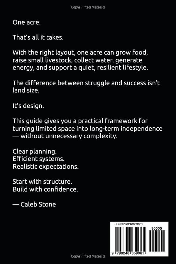 The 1-Acre Off-Grid Plan: How to Design a Self-Sufficient Homestead on Small Land by Caleb Stone