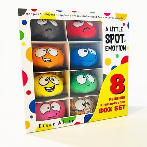A Little SPOT of Emotion 8 Plush Toys with Feelings Book Box Set by Diane Alber