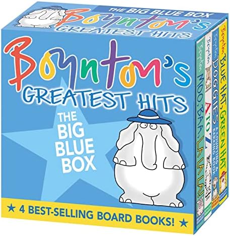 Boynton's Greatest Hits The Big Blue Box (Boxed Set): Moo, Baa, La La La!; A to Z; Doggies; Blue Hat, Green Hat by Sandra Boynton