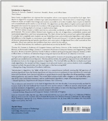 Introduction to Algorithms, 3rd Edition by Thomas H Cormen