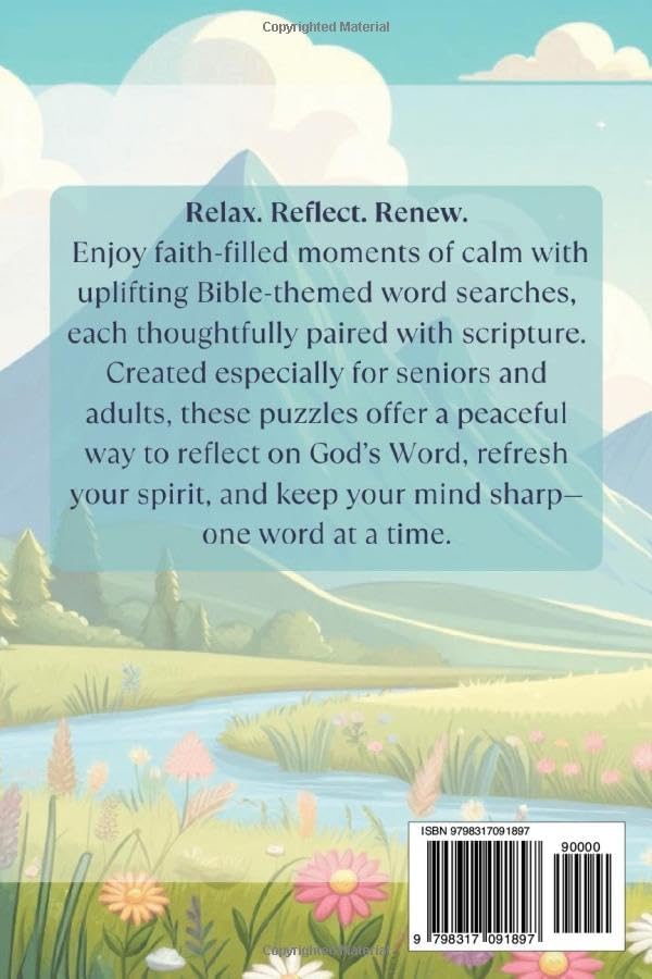 Bible Word Search for Seniors and Adults; Over 50 Puzzles: 6x9 inches, 110 pages | Perfect for personal use, Bible study groups, or as a thoughtful gift by Isla Mabini