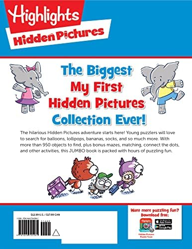 Jumbo Book of My First Hidden Pictures: Over 115 Hidden Pictures Puzzles in Highlights Activity Book, Seek and Find Puzzles for Kids 3 and Up (Highlights Jumbo Books & Pads) by Highlights