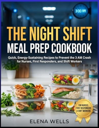 The Night Shift Meal Prep Cookbook: Quick, Energy-Sustaining Recipes to Prevent the 3 AM Crash for Nurses, First Responders, and Shift Workers by ELENA WELLS