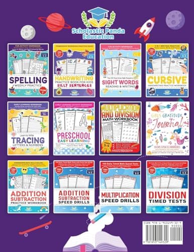 Spelling Weekly Practice for 1st 2nd Grade: Learn to Write and Spell Essential Words Ages 6-8 | Kindergarten Workbook, 1st Grade Workbook and 2nd ... ... + Worksheets (Elementary Books for Kids) by Scholastic Panda Education