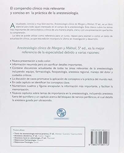 Anestesiologia clinica de Morgan y Mikhail by VARIOS AUTORES
