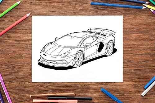 Sports Cars Coloring Book: A Collection of 45 Cool Supercars | Relaxation Coloring Pages for Kids, Adults, Boys, and Car Lovers by Lance Derrick