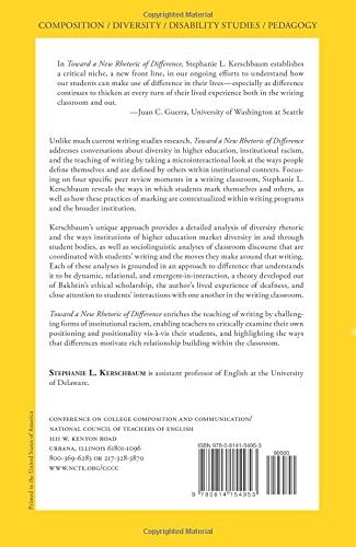 Toward a New Rhetoric of Difference (Studies in Writing and Rhetoric) by Stephanie L. Kerschbaum