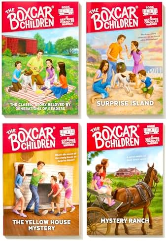 The Boxcar Children Mysteries Boxed Set 1-4: The Boxcar Children; Surprise Island; The Yellow House; Mystery Ranch by Gertrude Chandler Warner