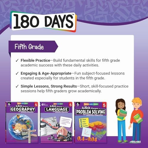Shell Education 180 Days of Math for Fifth Grade by Jodene Smith