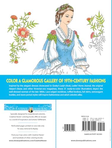 Creative Haven Victorian Gowns Coloring Book: Relaxing Illustrations for Adult Colorists (Adult Coloring Books: Fashion) by Ming-Ju Sun