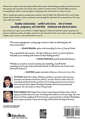 The Quick-Reference Guide to Counseling Women by Dr. Tim Clinton