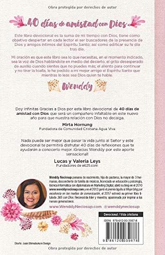40 días de amistad con Dios: Devocional diario (Spanish Edition) by Wenddy Neciosup WN