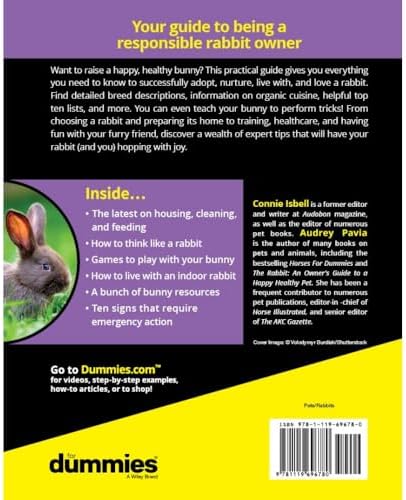 Rabbits For Dummies (For Dummies (Pets)) by Connie Isbell