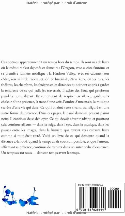 UN TEMPS AVANT NOUS: POÈMES (French Edition) by E Ravenswood
