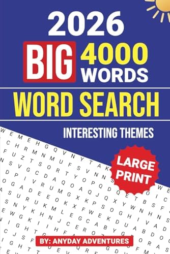 Big 4000 Words Large Print Word Search: Book 1 – Puzzles for Adults (AnyDay Word Searches) by AnyDay Adventures