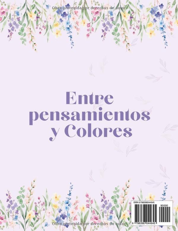 Entre pensamientos y Colores: Libro de pintar y journaling (Spanish Edition) by Audrie Rosa