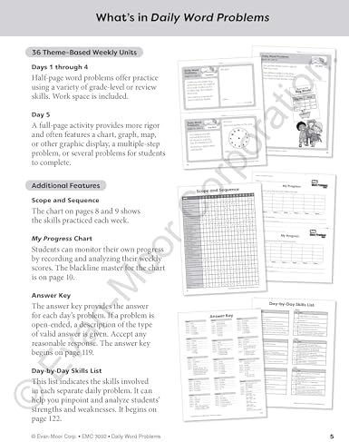Evan-Moor Daily Word Problems, Grade 2, Homeschooling & Classroom Resource Workbook, Problem-Solving Real Life Math Skills, Reproducible Worksheet ... Shapes, Patterns (Daily Word Problems Math) by Evan-Moor Educational Publishers