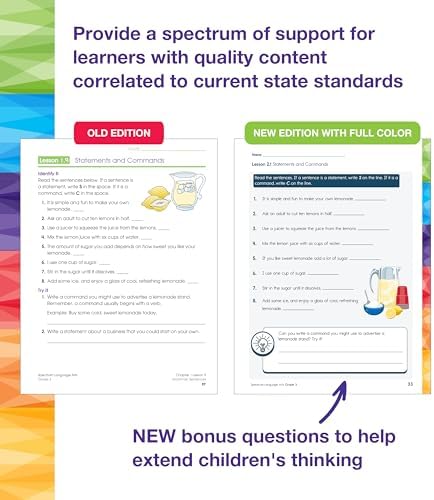 Spectrum Language Arts 3rd Grade Workbooks, ELA Activity Book for Kids Ages 8-9, Parts of Speech, Sentence Structure, English Grammar, Vocabulary, Spelling and More, Classroom or Homeschool Curriculum by Spectrum