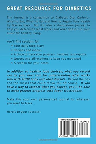 Diabetes Journal: Food and Progress Log, Recipes and Menus, Affirmations and Notes by Marian Hays