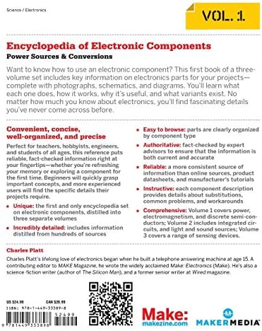 Encyclopedia of Electronic Components Volume 1: Resistors, Capacitors, Inductors, Switches, Encoders, Relays, Transistors by Charles Platt