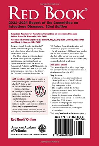 Red Book 2021: Report of the Committee on Infectious Diseases by David W. Kimberlin MD FAAP