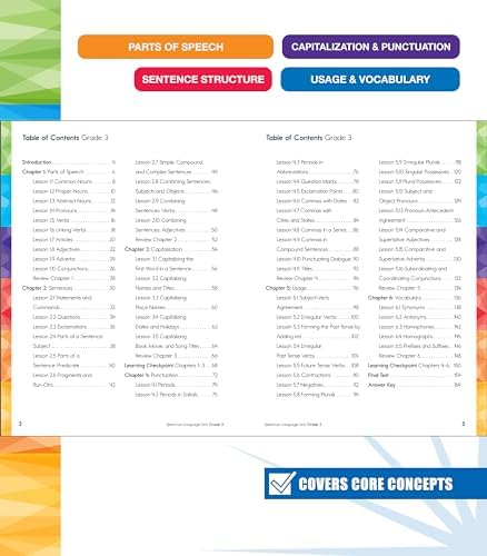 Spectrum Language Arts 3rd Grade Workbooks, ELA Activity Book for Kids Ages 8-9, Parts of Speech, Sentence Structure, English Grammar, Vocabulary, Spelling and More, Classroom or Homeschool Curriculum by Spectrum