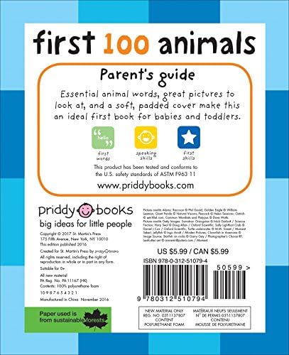 First 100 Animals: A padded book―perfect for little hands to hold by Roger Priddy