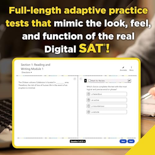 Princeton Review Digital SAT Premium Prep, 2026: 6 Full-Length Practice Tests (3 in Book + 3 Adaptive Tests Online) + Online Flashcards + Review & Tools (2026) (College Test Preparation) by The Princeton Review