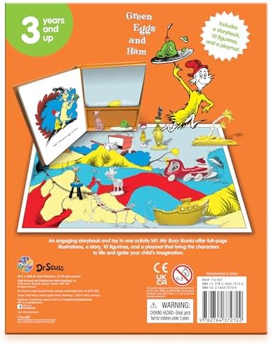 Dr. Seuss Green Eggs and Ham My Busy Books - Storybook, 10 figurines, playmat by Phidal Publishing Inc.
