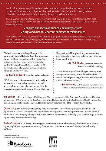The Quick-Reference Guide to Counseling Teenagers by Tim Clinton