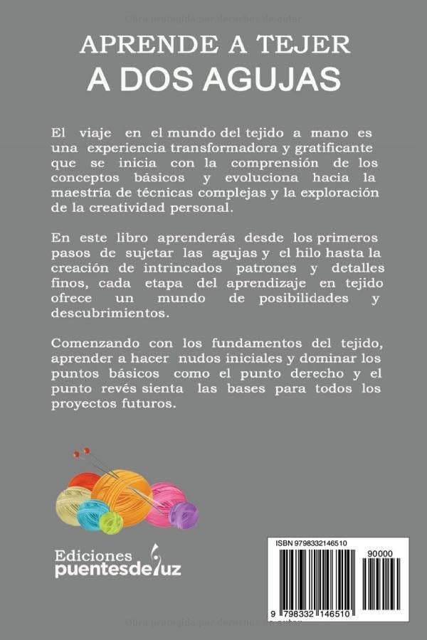 APRENDE A TEJER A DOS AGUJAS: Guía completa para principiantes (Spanish Edition) by Ediciones Puentesdeluz