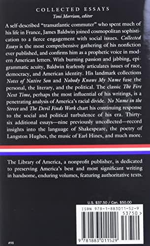 James Baldwin : Collected Essays : Notes of a Native Son / Nobody Knows My Name / The Fire Next Time / No Name in the Street / The Devil Finds Work / Other Essays (Library of America) by James Baldwin