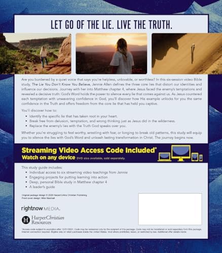 The Lie You Don't Know You Believe Bible Study Guide plus Streaming Video: How Jesus Fought the Devil in the Book of Matthew by Jennie Allen