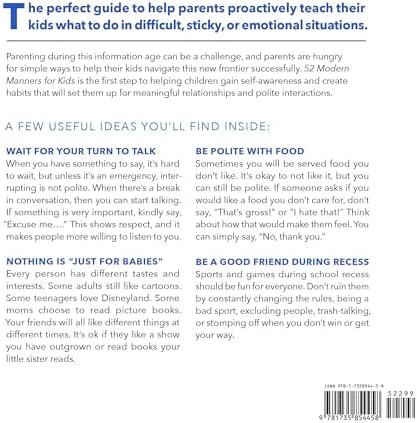 52 Modern Manners for Kids by Brooke Romney