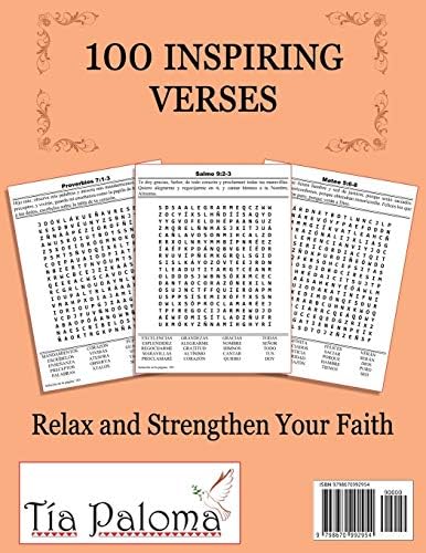 Spanish Bible Word Search: Spanish Word Find Books for Adults | Seniors (Large Print - 100 Puzzles) [Vol 2] (Spanish Edition) by Tía Paloma