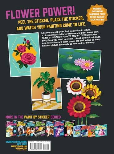 Paint by Sticker (Official): Plants and Flowers: Create 12 Stunning Images One Sticker at a Time! by Workman Publishing