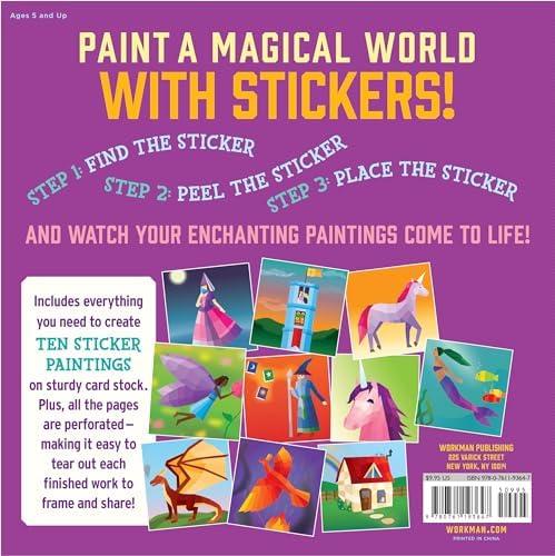 Paint by Sticker Kids (Official): Unicorns & Magic: Create 10 Pictures One Sticker at a Time! Includes Glitter Stickers by Workman Publishing