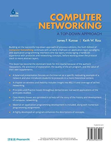 Computer Networking: A Top-Down Approach, 6Th Edn by Ross Keith W. And Kurose James F.