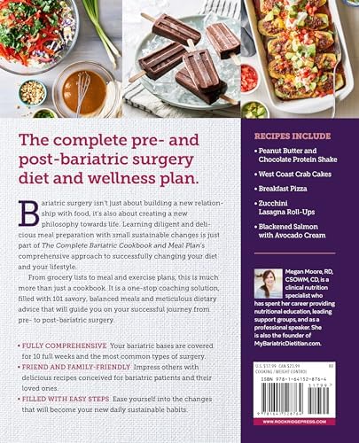 The Complete Bariatric Cookbook and Meal Plan: Recipes and Guidance for Life Before and After Surgery by Megan Moore RD