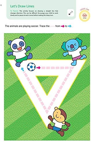 Play Smart Skill Builders Age 2+: Preschool Activity Workbook with Stickers for Toddlers Ages 2, 3, 4: Build Focus and Pen-control Skills: Tracing, Mazes, Matching Games, and More (Full Color Pages) by Gakken early childhood experts