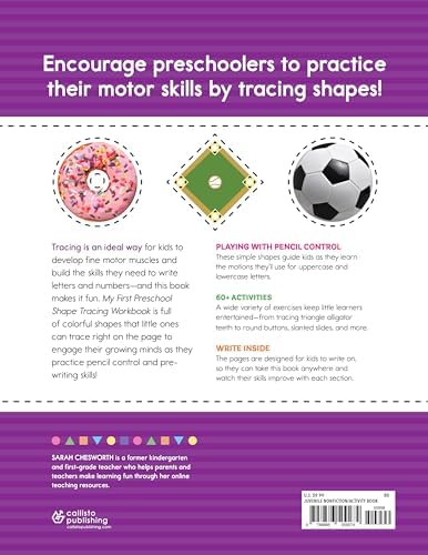 My First Preschool Shape Tracing Workbook: Fun Activities to Teach Pencil Control and Pre-Writing Skills (My First Preschool Skills Workbooks) by Sarah Chesworth