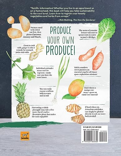 Regrow Your Veggies: Growing Vegetables from Roots, Cuttings, and Scraps (CompanionHouse Books) Sustainable Tips, Troubleshooting, & Directions for Lettuce, Potatoes, Ginger, Scallions, Mango, & More by Melissa Raupach