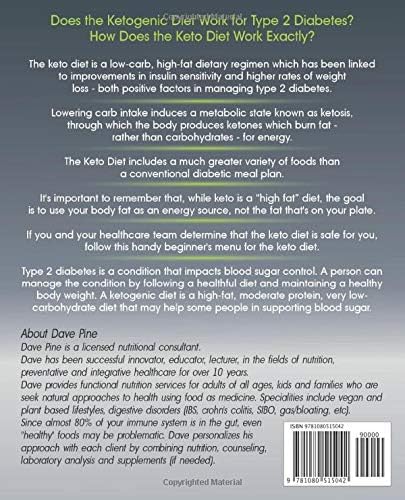 Keto Diabetic Cookbook: Easy and Healthy Ketogenic Diet Recipes You're Guaranteed to Love (Diabetic Friendly) by Dave Pine